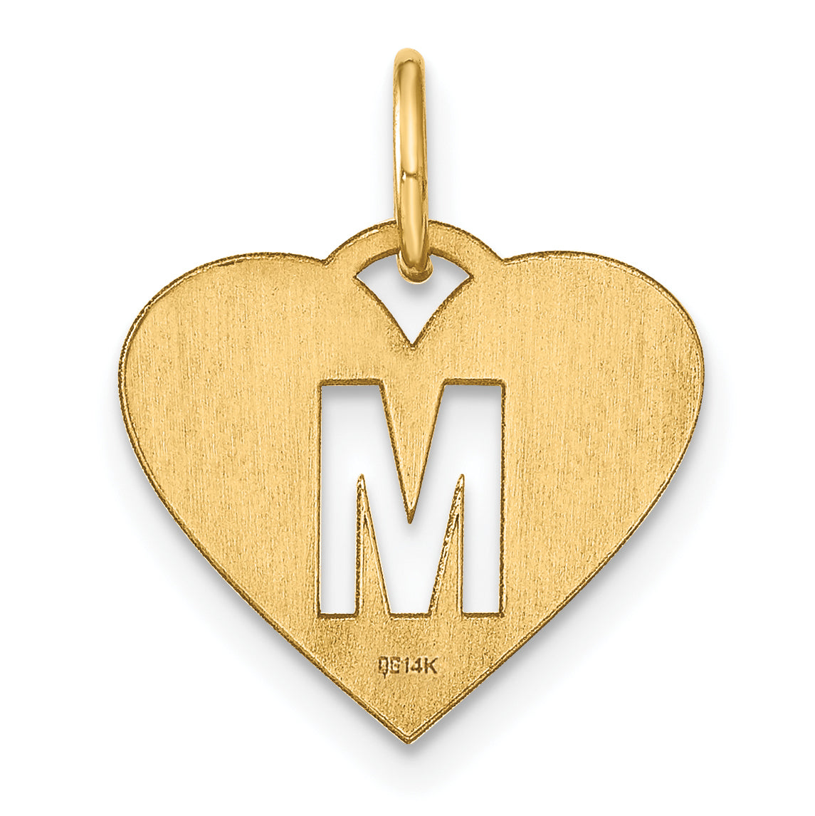 14k Yellow Gold 14ky Initial Letter M Initial Charm