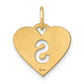 14k Yellow Gold 14ky Initial Letter S Initial Charm