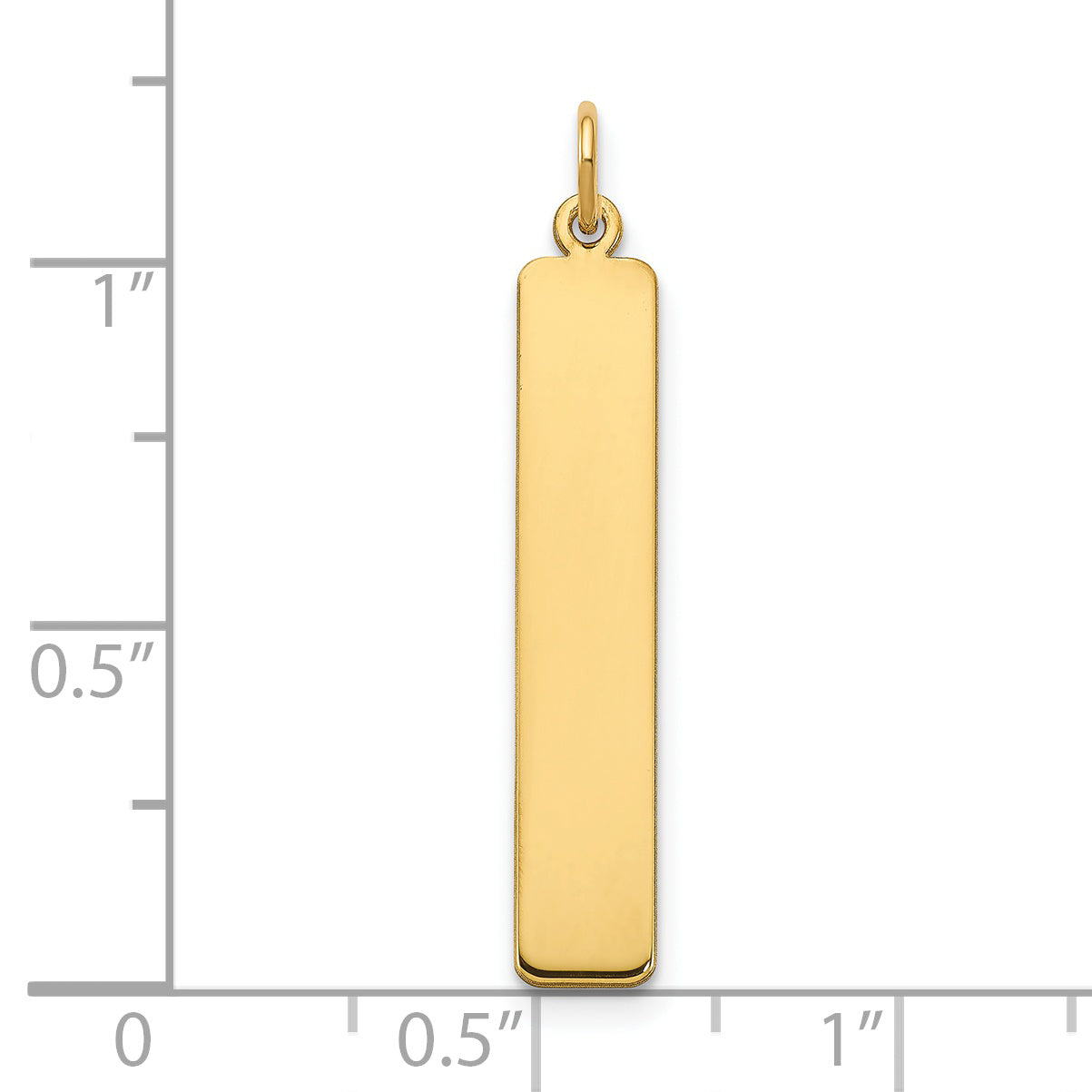 14k Yellow Gold 14k Yellow Gold Large Blank Bar Charm