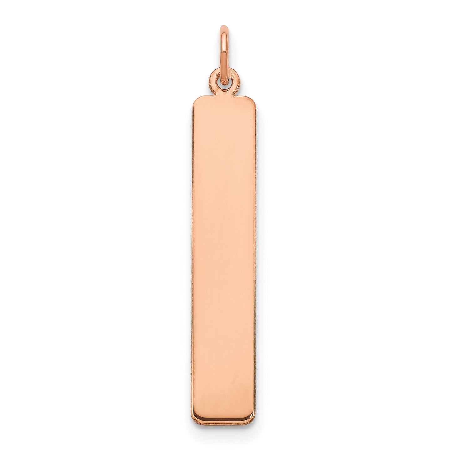 14k Rose Gold 14k Rose Gold Large Blank Bar Charm