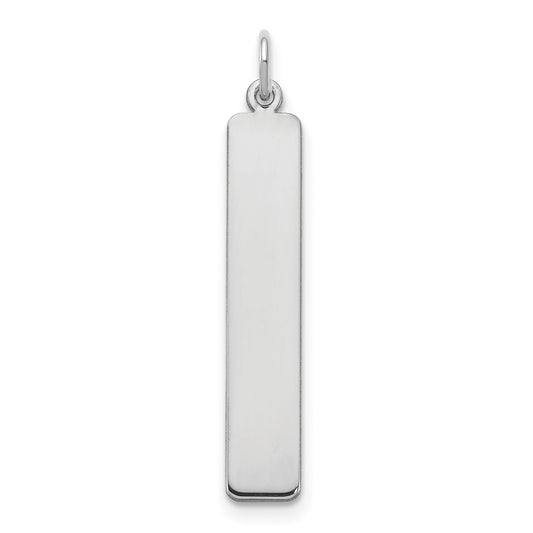 10k White Gold 10k White Gold Large Blank Bar Charm