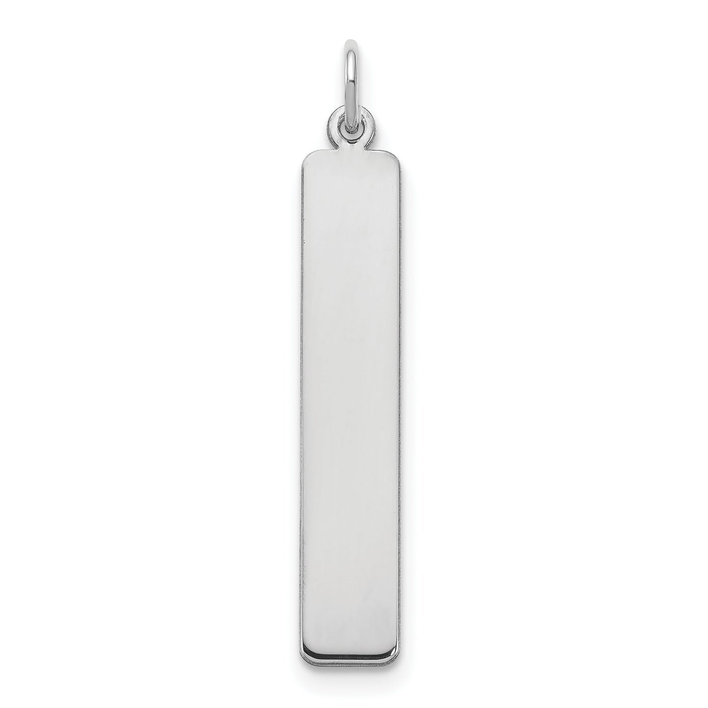 14k White Gold 14k White Gold Large Blank Bar Charm