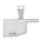 14k White Gold 14KW Oklahoma Start Pendant