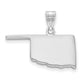 14k White Gold 14KW Oklahoma Start Pendant