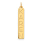 14k Yellow Gold 14k Yellow Gold Large Garfield Font  Bar Charm