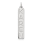 10k White Gold 10k White Gold Large Garfield Font  Bar Charm