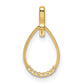 14k Yellow Gold 14k CZ Teardrop Pendant