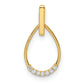 14k Yellow Gold 14k CZ Teardrop Pendant