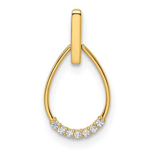 14k Yellow Gold 14k CZ Teardrop Pendant