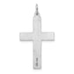 14k White Gold 14K White Gold Laser Designed Cross Pendant