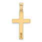 14k Yellow Gold 14k Sandblasted Cross Pendant