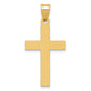 14k Yellow Gold 14k Sandblasted Cross Pendant