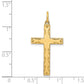 14k Yellow Gold 14K Laser Designed Cross Pendant