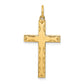 14k Yellow Gold 14K Laser Designed Cross Pendant