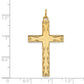 14k Yellow Gold 14K Laser Designed Cross Pendant