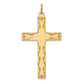 14k Yellow Gold 14K Laser Designed Cross Pendant