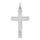 14k White Gold 14K White Gold Laser Designed Cross Pendant