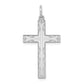 14k White Gold 14K White Gold Laser Designed Cross Pendant