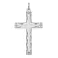 14k White Gold 14K White Gold Laser Designed Cross Pendant