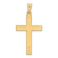 14k Yellow Gold 14k Sandblasted Cross Pendant