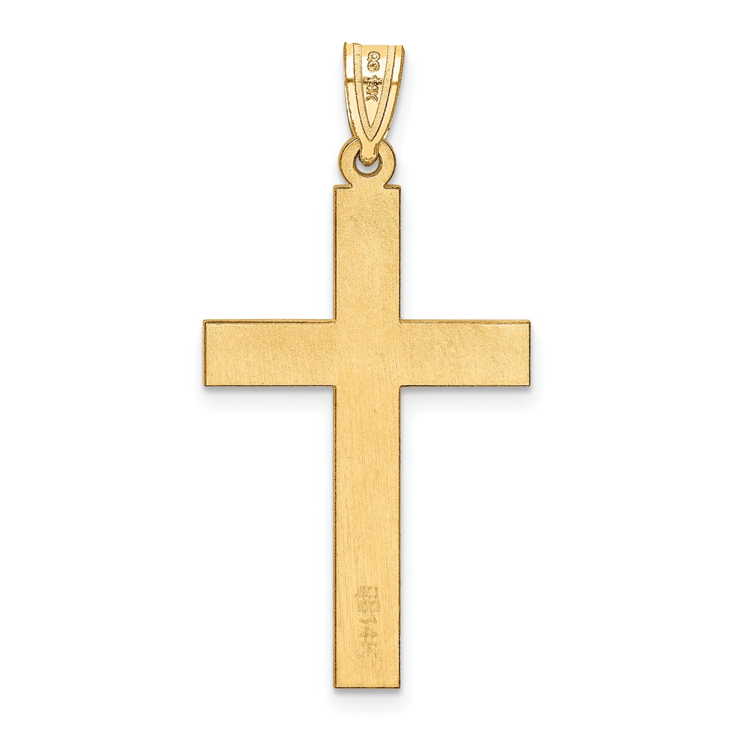 14k Yellow Gold 14k Sandblasted Cross Pendant