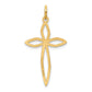 14k Yellow Gold 14K Laser Designed Passion Cross Pendant