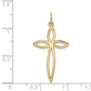 14k Yellow Gold 14K Laser Designed Passion Cross Pendant