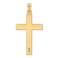 14k Yellow Gold 14k Sandblasted Cross Pendant