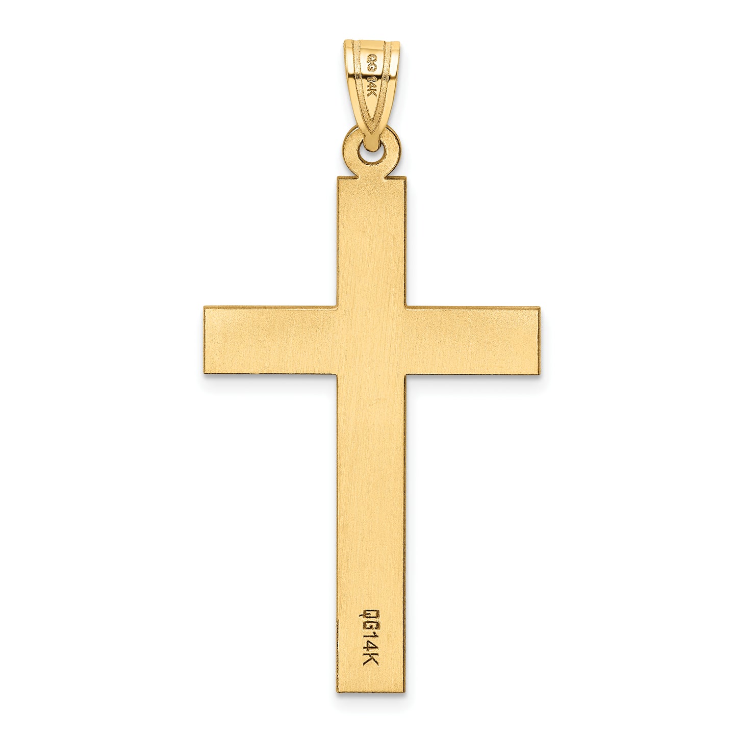 14k Yellow Gold 14k Sandblasted Cross Pendant