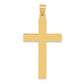 14k Yellow Gold 14k Sandblasted Cross Pendant