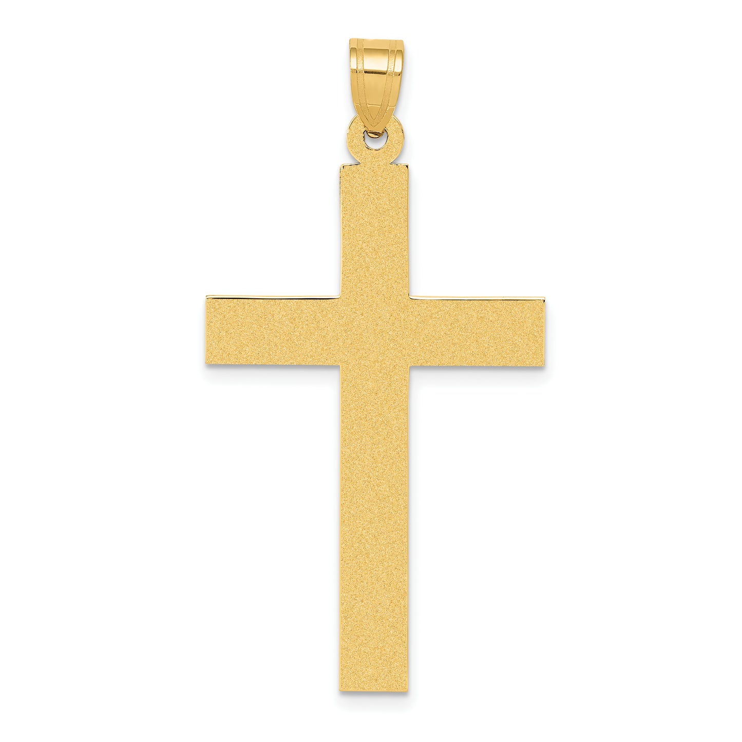 14k Yellow Gold 14k Sandblasted Cross Pendant