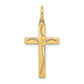 14k Yellow Gold 14K Laser Designed Cross Charm