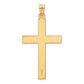 14k Yellow Gold 14k Sandblasted Cross Pendant