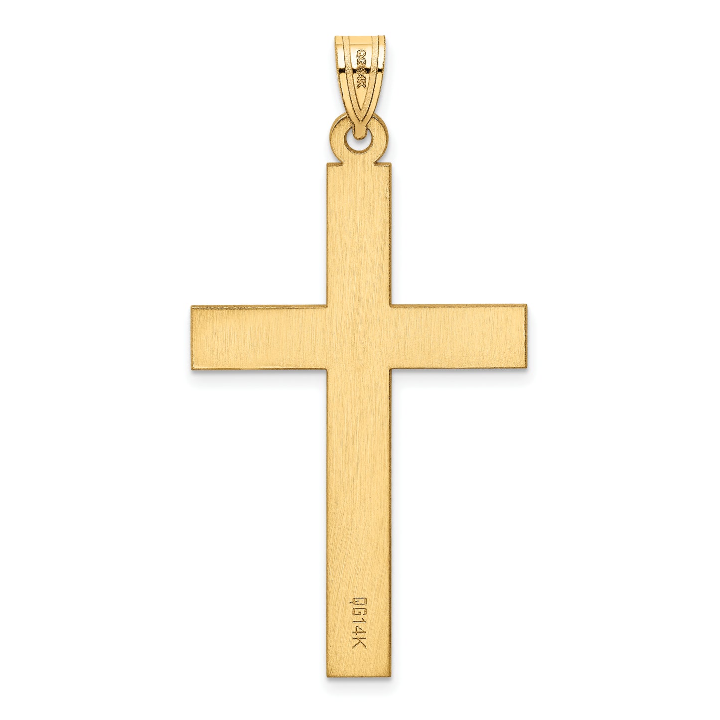 14k Yellow Gold 14k Sandblasted Cross Pendant