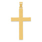 14k Yellow Gold 14k Sandblasted Cross Pendant