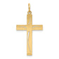 14k Yellow Gold 14K Laser Designed Cross Pendant