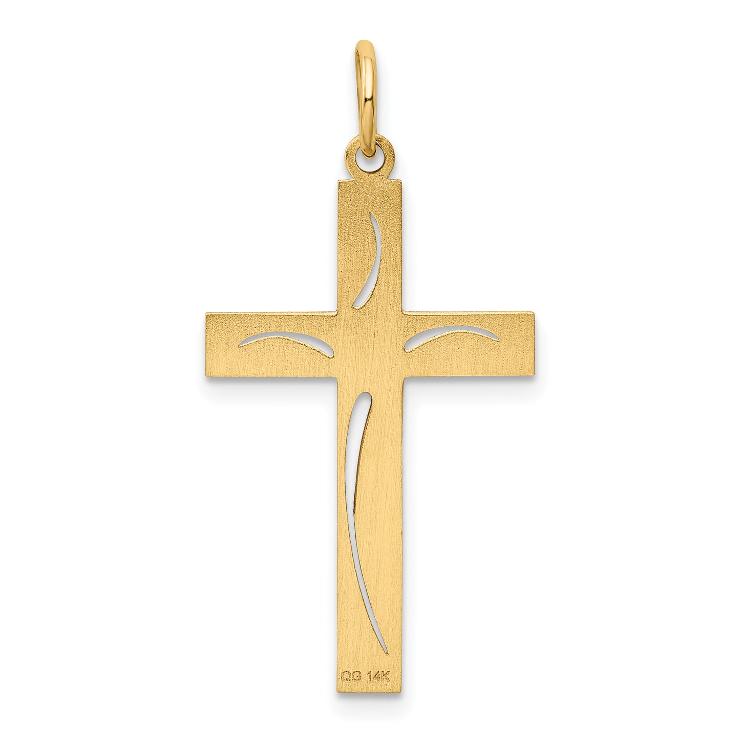 14k Yellow Gold 14K Laser Designed Cross Pendant