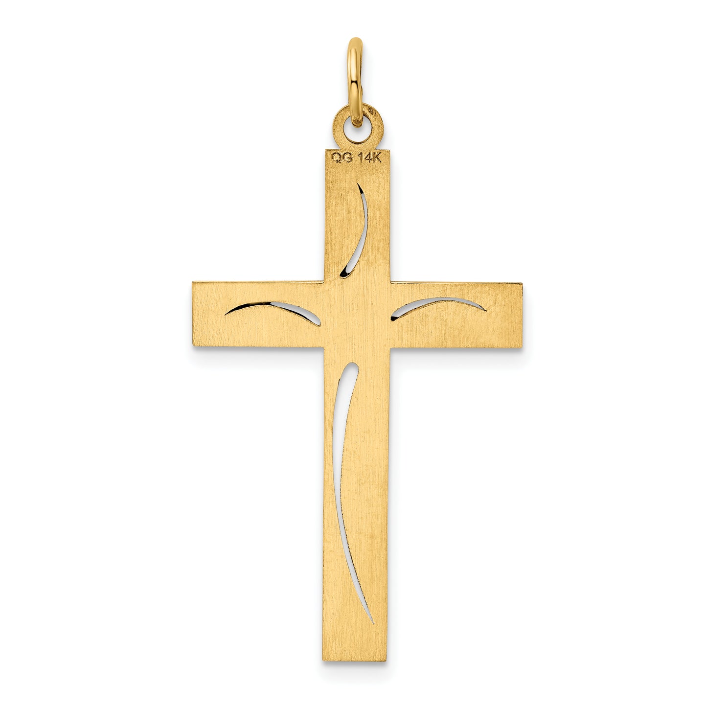 14k Yellow Gold 14K Laser Designed Cross Pendant