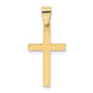 14k Yellow Gold 14k Solid Laser Etched Cross Pendant