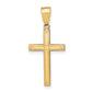 14k Yellow Gold 14k Solid Laser Etched Cross Pendant