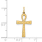 14k Yellow Gold 14K Laser Designed Ankh Cross Charm