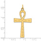 14k Yellow Gold 14K Laser Designed Ankh Cross Pendant