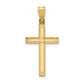 14k Yellow Gold 14k Solid Laser Etched Cross Pendant