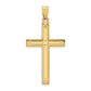 14k Yellow Gold 14k Solid Laser Etched Cross Pendant