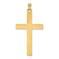 14k Yellow Gold 14k Solid Laser Etched Cross Pendant