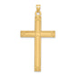 14k Yellow Gold 14k Solid Laser Etched Cross Pendant