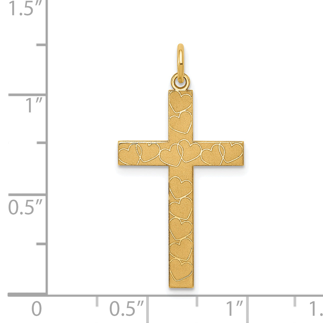 14k Yellow Gold 14K Laser Designed Cross Pendant