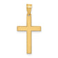 14k Yellow Gold 14k Florentine Satin Cross Pendant