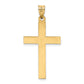 14k Yellow Gold 14k Florentine Satin Cross Pendant