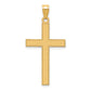 14k Yellow Gold 14k Florentine Satin Cross Pendant